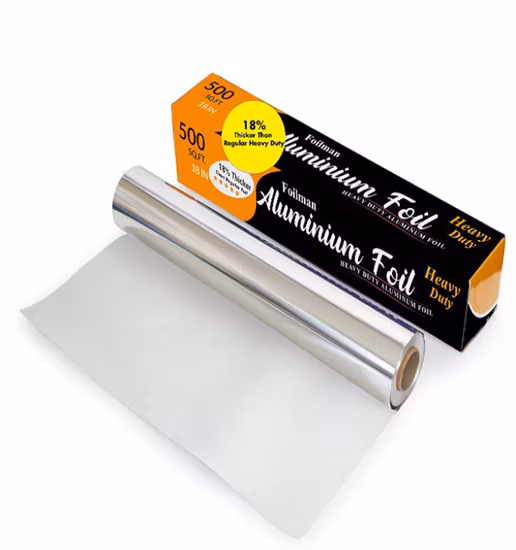 Rollo de papel de aluminio de cocina para envasado de alimentos